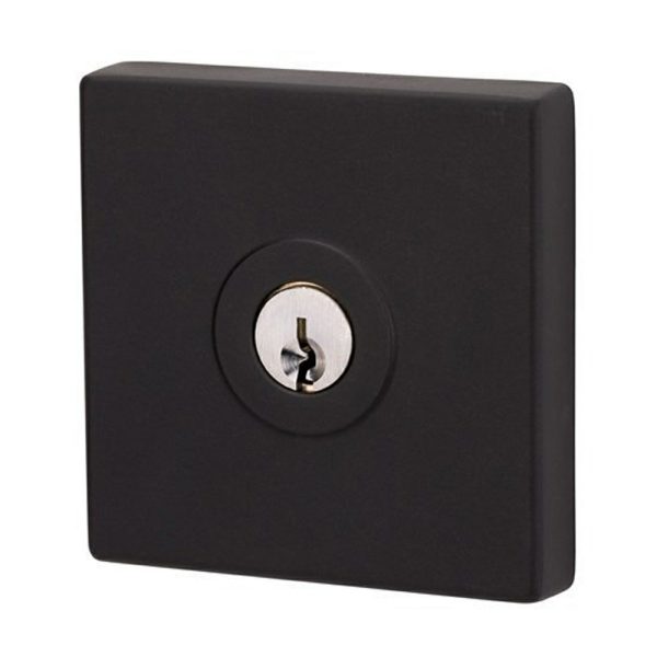 Paradigm Square Deadbolt Rose Matt Black 005/B2Mbkdp Black Door Hardware