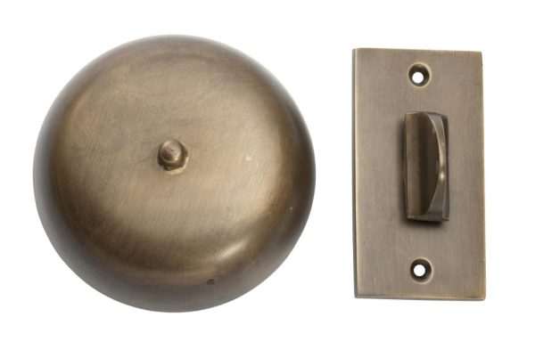 Restocking Soon: Eta Early November – 5515Ab Turn Bell Antique Brass Door Bells & Knockers