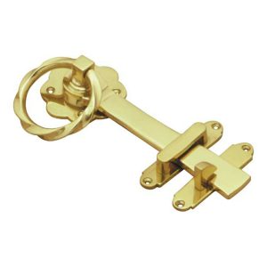 Restocking Soon: Eta Early September – Classic Gate Latch Turn 200Mm Polished Brass 4248 Gate Hardware