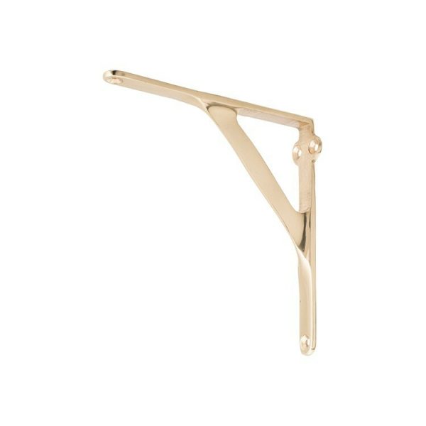 Restocking Soon: Eta Early September – Shelf Bracket Polished Brass 130X130Mm 1540 Door Hardware