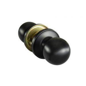 Revive Builderlock Door Knob Passage Set 60-70Mm Matt Black Wuk200Bl Door Hardware