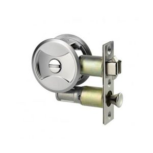 Round Cavity Sliding Door Privacy Set Satin Chrome Pearl 7400Spdp Bathroom Door Hardware