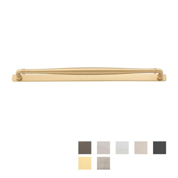 Sarlat Cabinet Pull Handle With Backplate – Available In Various Finishes And Sizes Cabinet Hardware