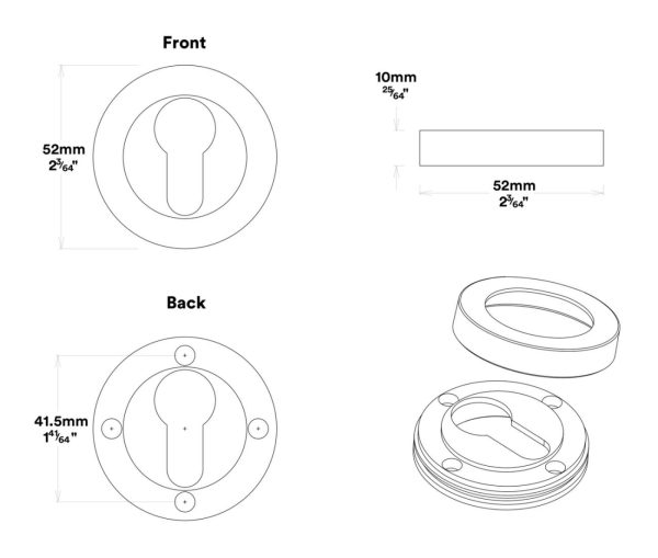 Sarlat Door Pull Handle Entrance Kit Key/Thumb 450Mm – Available In Various Finishes Door Hardware