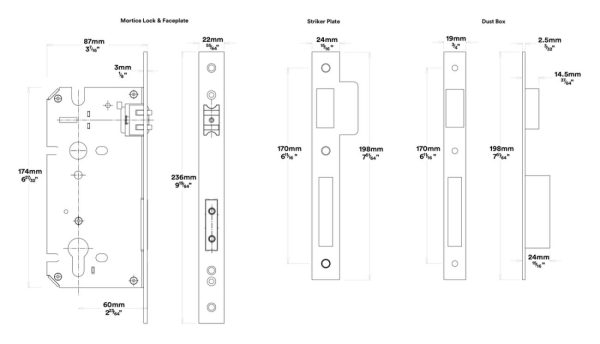 Sarlat Door Pull Handle Entrance Kit Key/Thumb 450Mm – Available In Various Finishes Door Hardware