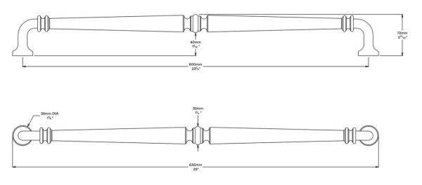 Sarlat Door Pull Handle Entrance Kit Key/Thumb 600Mm – Available In Various Finishes Door Hardware