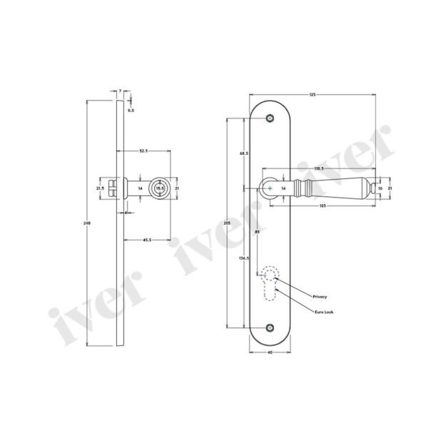 Sarlat Lever Door Handle On Oval Backplate Signature Brass – Customise To Your Needs Door Hardware