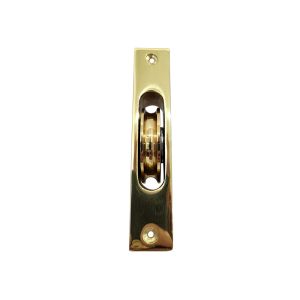 Sash Window Cord Pulley Square Edge 125Mm Polished Brass 3114 Window Accessories