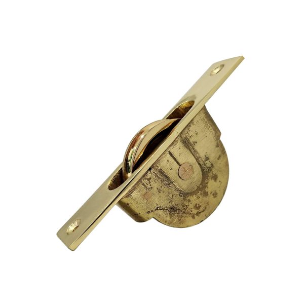 Sash Window Cord Pulley Square Edge 125Mm Polished Brass 3114 Window Accessories