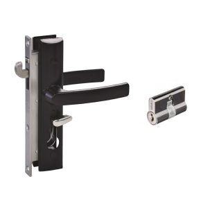 Security Screen Door Lock Black W/ Cylinder 8654Blkc Black Door Hardware