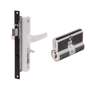 Security Screen Door Lock Tasman Mk2 With Key Cylinder White W892116 Locks & Accessories