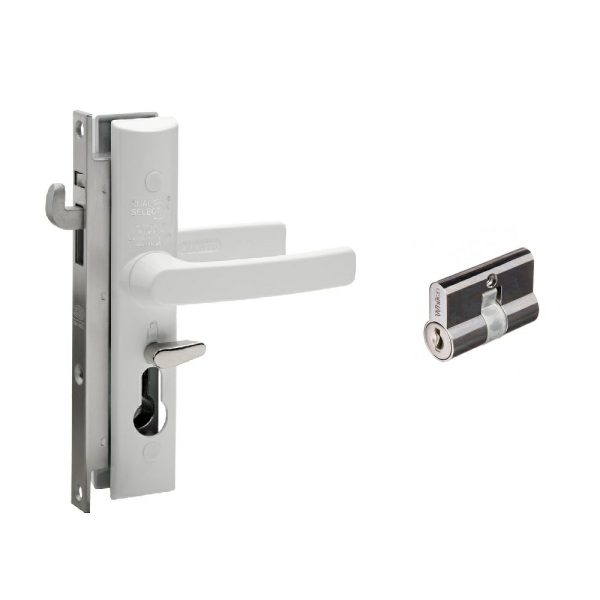 Security Screen Door Lock White W/ Cylinder 8654Whc Locks & Accessories