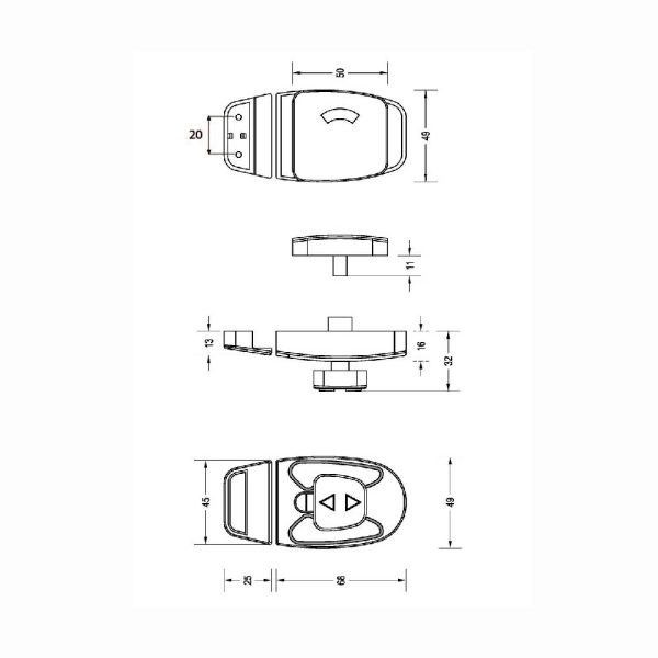 Sera Slide Lock And Indicator Set – Available In Various Finishes Locks & Accessories