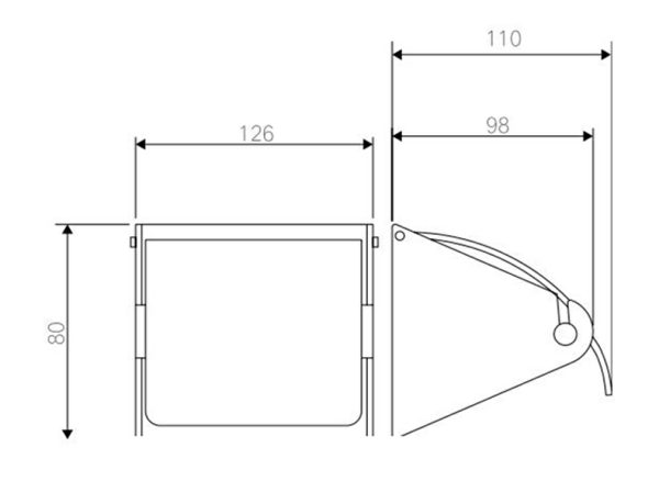 Single Toilet Roll Holder With Hood Polished Stainless Steel Ml272_Trh_Pss Bathroom Accessories