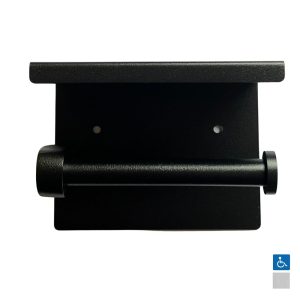 Single Toilet Roll Holder With Shelf Top – Available In Matt Black And Polished Stainless Steel Bathroom Accessories