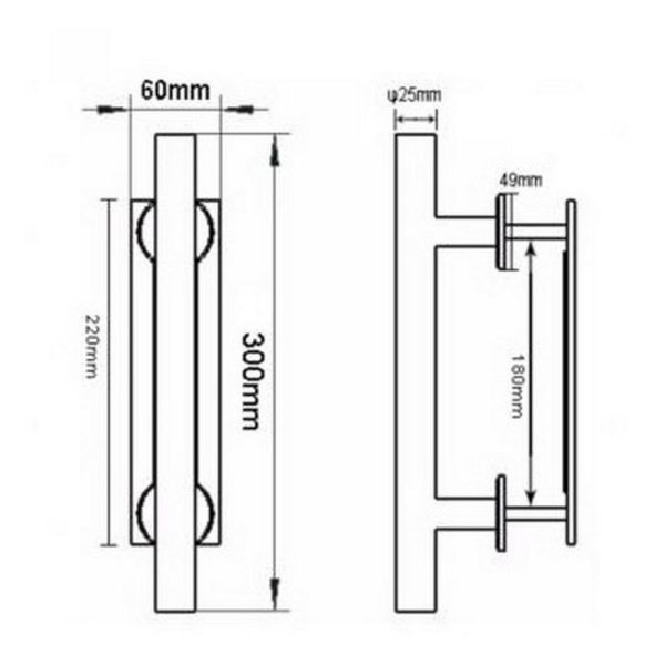 Sliding Barn Door Handle With Flush Pull Set Matt Black Bhf300Mb Barn Door Hardware