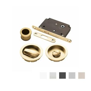 Sliding Pocket Door Bathroom Lock Set – Available In Various Finishes Bathroom Door Hardware