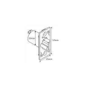 Spring Latch Only Suits G2 Series Passage 60Mm Satin Chrome G2-60Sls Deadlocks & Night Latches