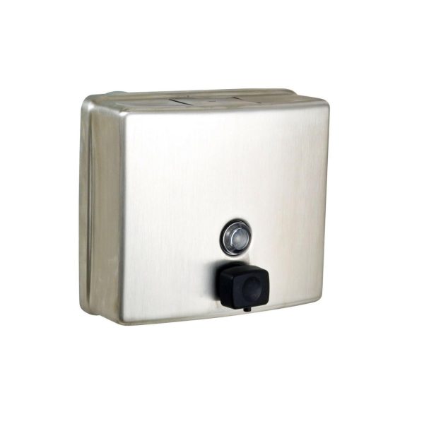 Square Button Pump Soap Dispenser 157X179X87Mm Satin Stainless Steel Ml603Bs Bathroom Accessories