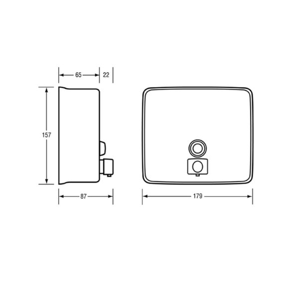 Square Button Pump Soap Dispenser 157X179X87Mm Satin Stainless Steel Ml603Bs Bathroom Accessories