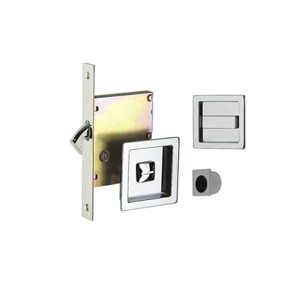 Square Sliding Door Cavity Set Privacy 65Mm – Available In Various Function Door Hardware