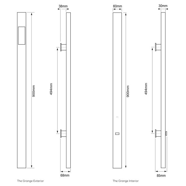 The Grange Smart Door Pull Handle And Lock Works With Bluetooth Digital Locks