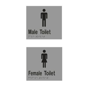 Toilet Braille Signage 160X150Mm – Available In Male And Female Function Bathroom Accessories