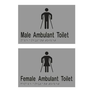 Toilet Braille Signage 220X150Mm – Available In Male And Female Function Bathroom Accessories