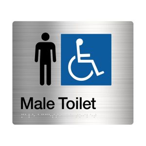 Unisex Disabled Toilet Amenity Sign Braille Stainless Steel Dt-Ss Bathroom Hardware