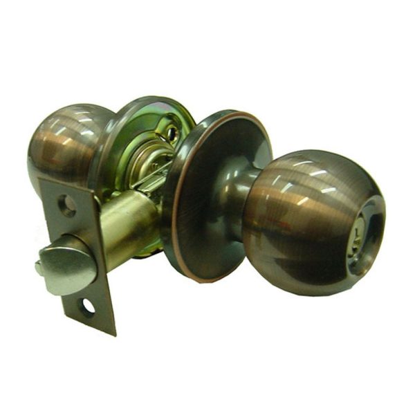 Urban Door Knob Entrance Set 60/70Mm Backset Antique Copper Brt3900B Knob Sets