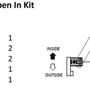 Vio Folding 6 Door System One Way Inward Opening Hardware Kit Satin Stainless Steel Vio60Disss Bifold & Sliding Door Hardware