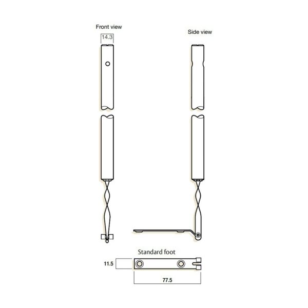 Window Spiral Sash Balance 410 (749Mm Tube Length) W/ Foot 7.25-10Kg W614102117 Window Hardware