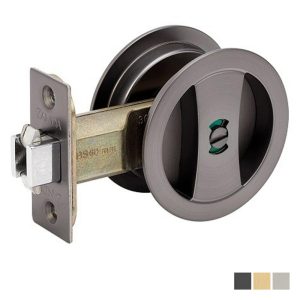 Zanda Round Cavity Slider Privacy Set – Available In Various Finishes Cavity Sliding Door Hardware