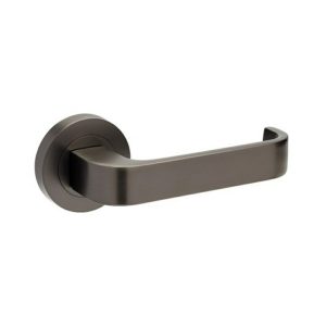 Zanda Streamline Door Lever Handle On Round Rose Graphite Nickel – Customise To Your Needs Architectural Door Hardware