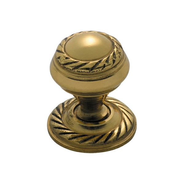 3670Pb Georgian Cupboard Knob Polished Brass 19Mm Cabinet Hardware