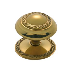 3674Pb Georgian Cupboard Knob Polished Brass 50Mm Cabinet Hardware