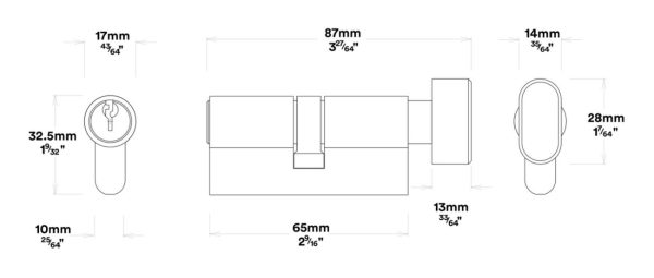 Brunswick Door Pull Handle Entrance Kit Key/Thumb 600Mm – Available In Various Finishes Door Hardware